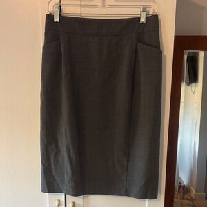 Classic Gray Pencil Skirt - Women's Office Skirt